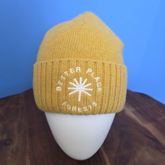 Patagonia Brodeo Beanie Hawk Gold Embroidered Sun Design Fitted OS - Picture 2 of 7
